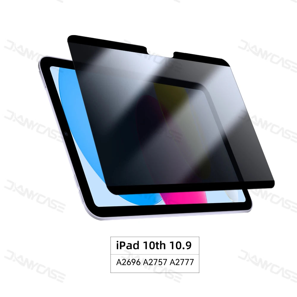 Anti Spy Screen Protector Film for Ipad Pro 11 12.9 Air 5 10.9 10Th 10.2 7/8/9Th Gen Removable Magnetic Privacy Film