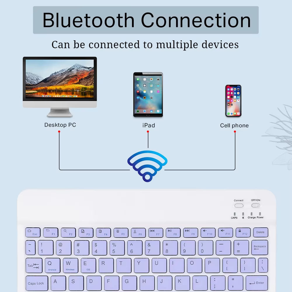 Bluetooth Keyboard for Ipad Xiaomi Samsung Huawei Tablet Laptop IOS Android Russian Arabic Korean Portable Wireless Keyboard