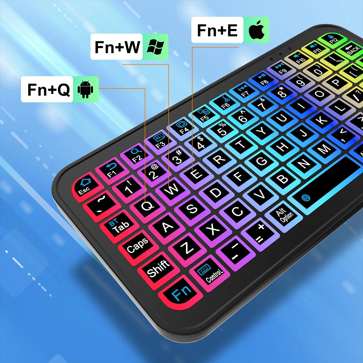 Bluetooth 5.2 Keyboard UltraThin Keyboard Wireless Keyboard Silicone Mute Keyboard Mini Keyboard for Windows Android IOS